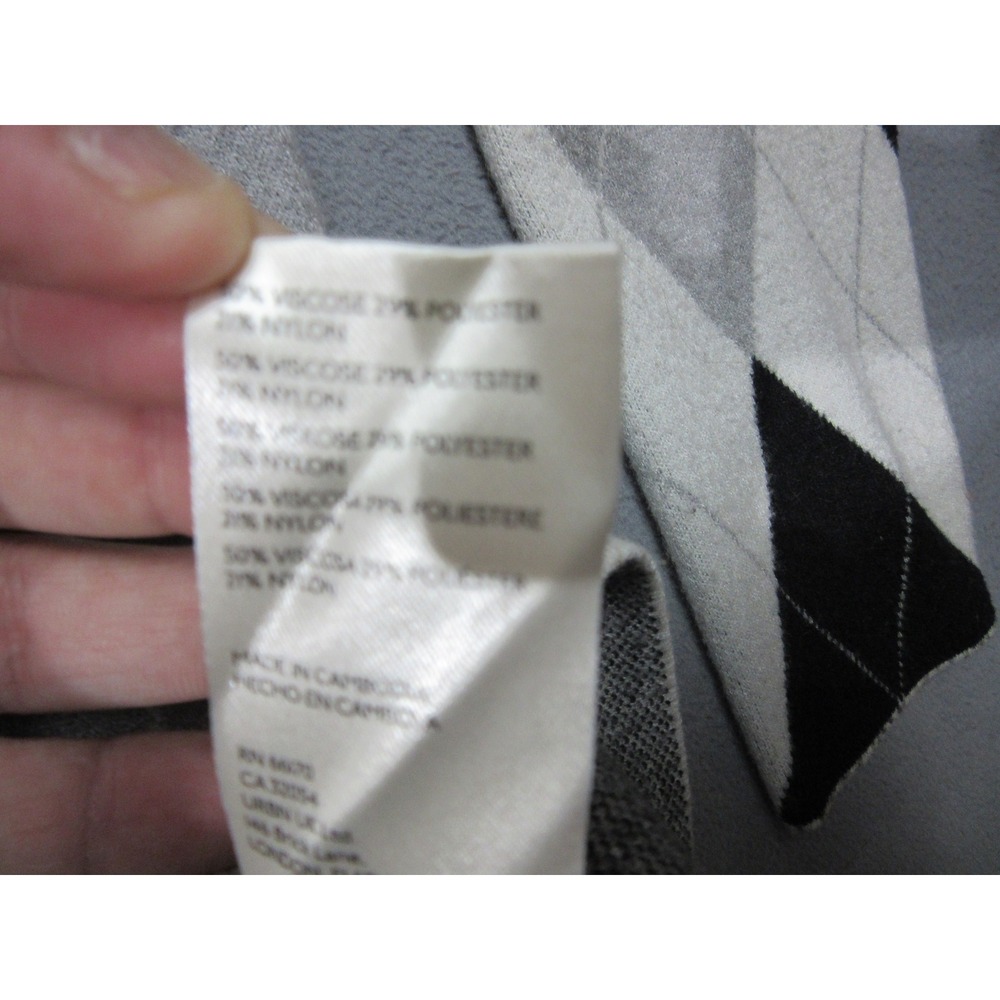 Maeve Anthropologie Sweater Womens XL Black White Argyle Mock Neck Preppy - Picture 5 of 12
